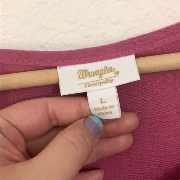 Wrangler dust rose turned blouse-L - Picture 3 of 8